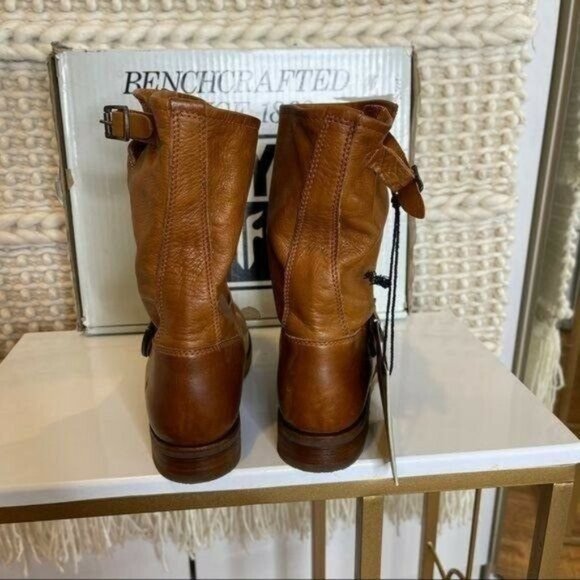 Frye Cognac " Whiskey" Short Leather Boots Size 6.5 - Picture 6 of 10